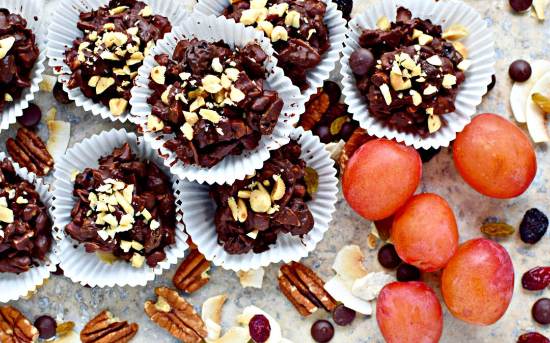 Chocolate, Cranberries & Nut Clusters